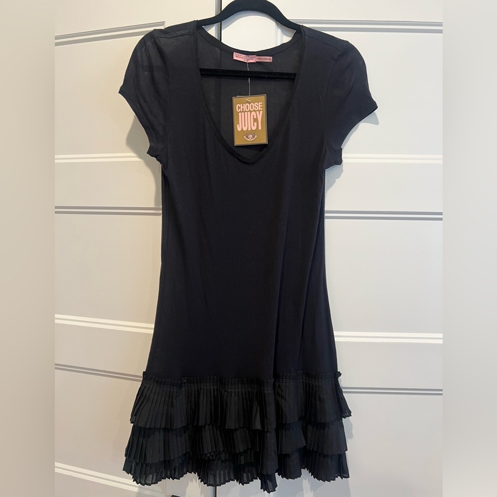Juicy Couture Black Dress with Ruffle Hem